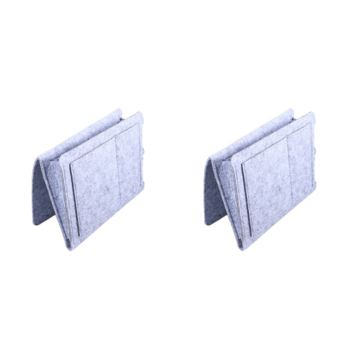 2 Pcs Hanging Storage Bag Holder For Bunk Dorm Rooms And Bed Rail 1