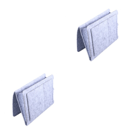 2 Pcs Hanging Storage Bag Holder For Bunk Dorm Rooms And Bed Rail 2