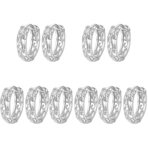 5 Pairs Hoops Earrings Men Retro Dragon Ear Decorations 1
