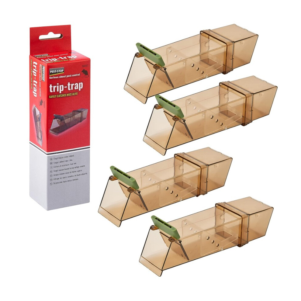 x4 Pest-Stop Trip-Trap Humane Mouse Trap Easy Small Rodent Trap PSTTB PRCPSTTB-image-OPC-PKY6SQR-NEW