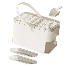 Ice Maker Reusable Press-Type Ice Box With Lid And Bin, Refrigerator Ice Mold, Easy Release Ice
