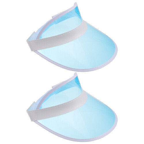4 Pcs Clear And Colored Poker Visors For Summer