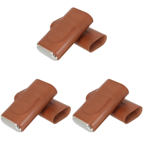 3Pcs Pu Cigar Box Portable Travel Case 2