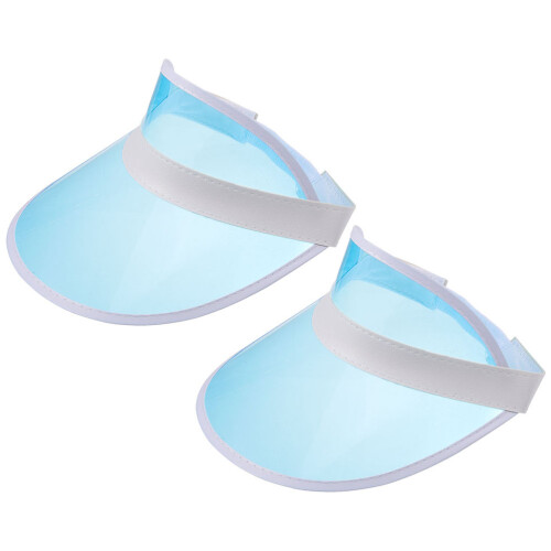 4 Pcs Clear And Colored Poker Visors For Summer 2