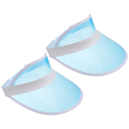 4 Pcs Clear And Colored Poker Visors For Summer 1