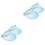 4 Pcs Clear And Colored Poker Visors For Summer 5