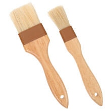 8 Pcs Baking Brush Set With Wood Handle For Cooking And Bbq