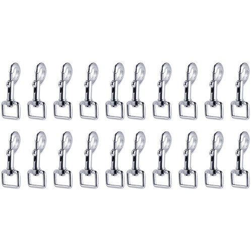20 Pcs Rotating Snaps Hook Clips Key Holder Pet Collar Traction Rope 1