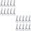 20 Pcs Rotating Snaps Hook Clips Key Holder Pet Collar Traction Rope 6
