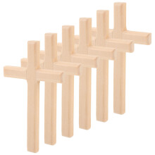 24 Pcs Wooden Rustic Decorations Handheld Small Crosses