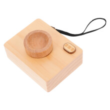 5Pcs Wooden Baby Camera Toy Music Box Vintage Antique Engraved Gift