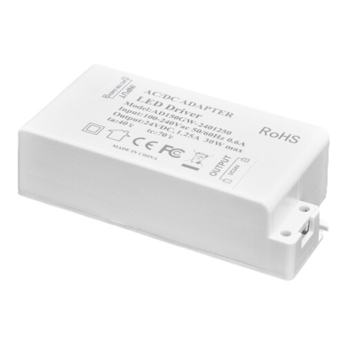 30W DC 24V 1.25A LED Driver Constant Voltage AC 100-240V 2