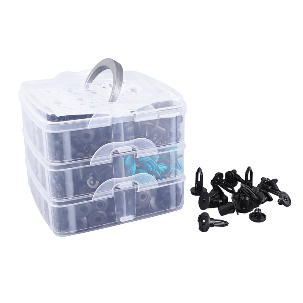 635Pcs Car Bumper Clips Kit, Nylon Fasteners, 18X17x17cm 9421352036010