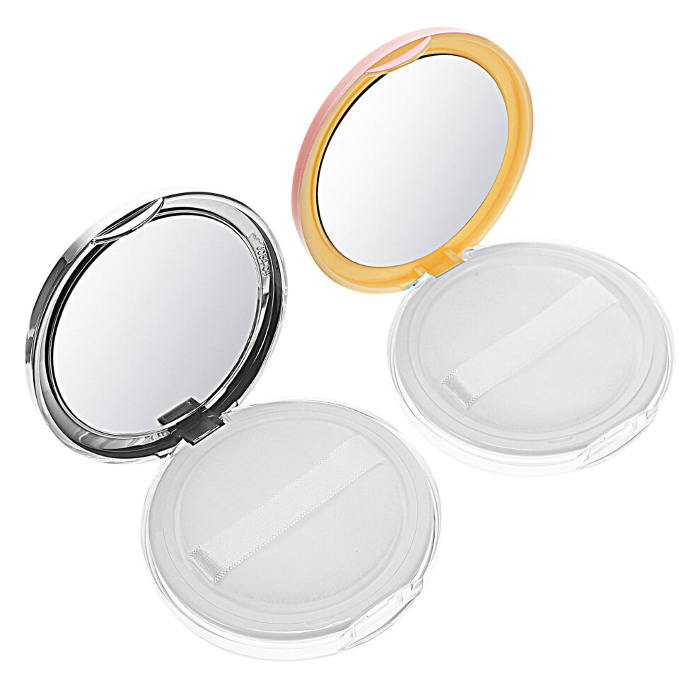 Solustre 2 Pieces Powder Box Baby Storage Loose Container Empty Makeup Travel