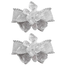 Set Of 2 Shoe Decoration Ornaments Rhinestone Crystal Bow For Shoes