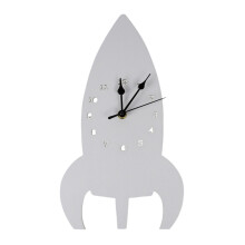 1Pc Wooden Slice Cartoon Mute Clock For Home Office Light Grey