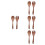 4 Sets Wood Salad Servers For Salad Pasta Dessert Non Scratch 8