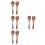4 Sets Wood Salad Servers For Salad Pasta Dessert Non Scratch 9