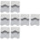 8 Pcs Nail Template Metal Stainless Steel Suite 7