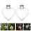 50 Pcs Clear Fillable Plastic Heart Ornaments For Christmas Tree 11