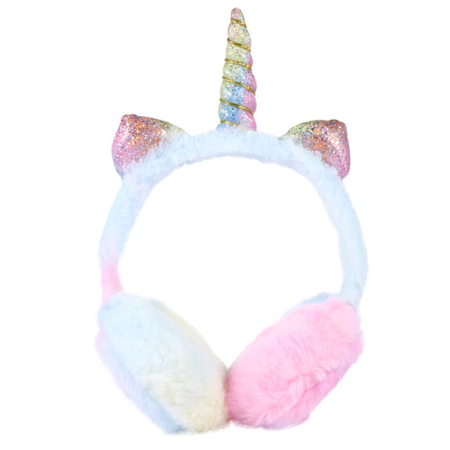 2pcs Unicorn Earmuffs Colorful Accessories Plush Child 1