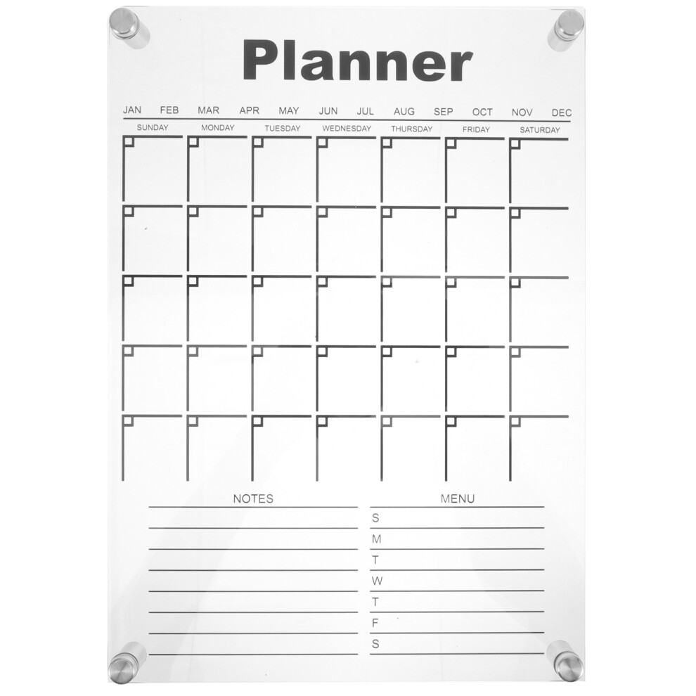 Photos - Notebook 3 Sets Acrylic Wall Calendar Erasable Monthly Weekly Planner
