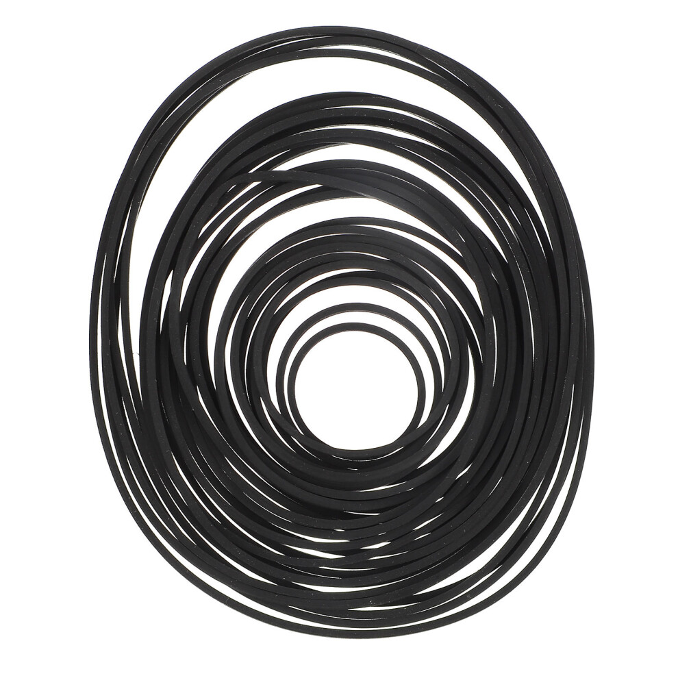 60 Pcs Tape Recorder Belt Assorted Rubber Transmission Belt 013798262956