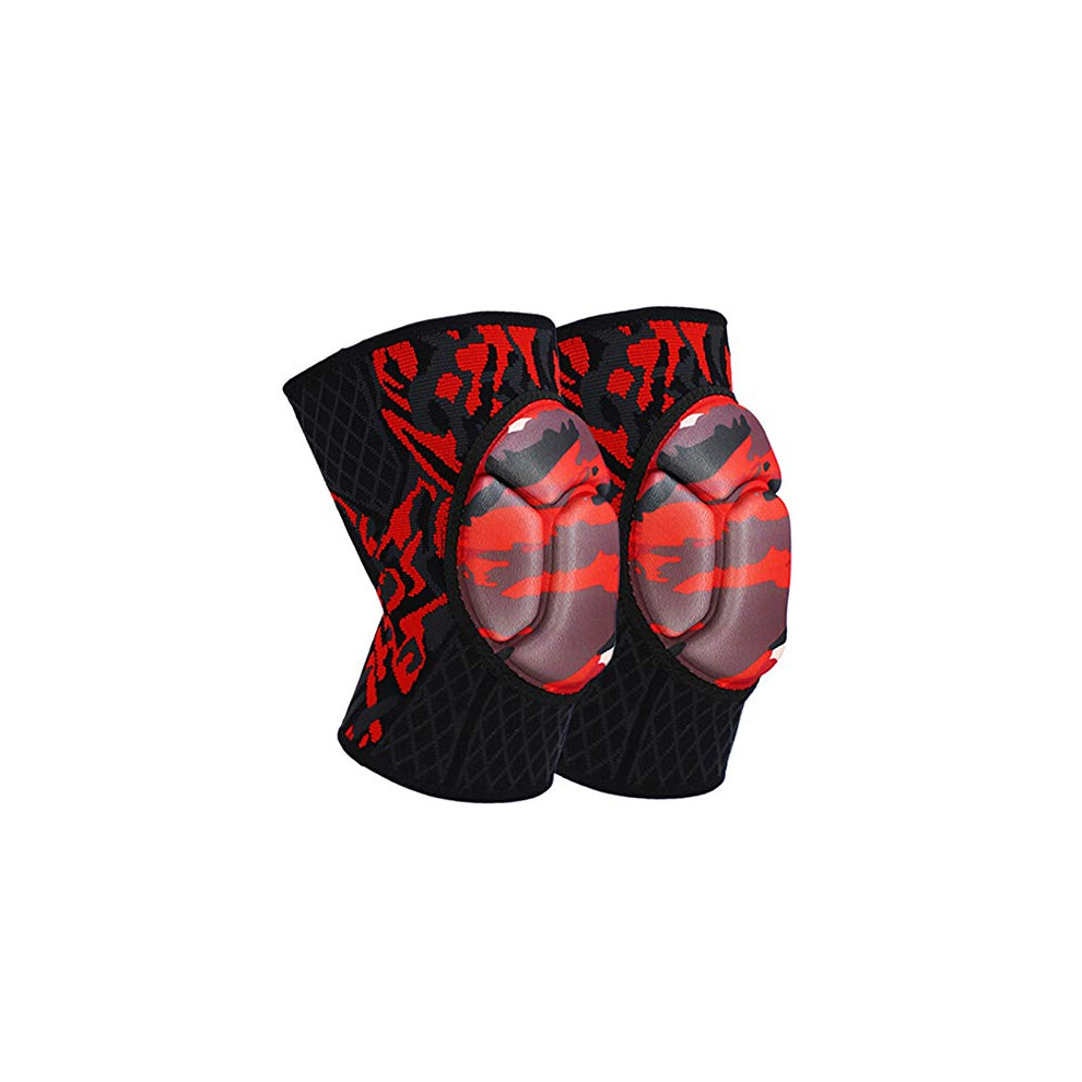 Knee Pads Thick Sponge Anti-Collision Red For Dance Volleyball Fitness Exercise Knee Protection-image-OPC-PKY728T-NEW