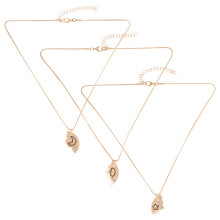 2 Sets Star Moon Necklace And Student Jewelry Gift Splicing Girl