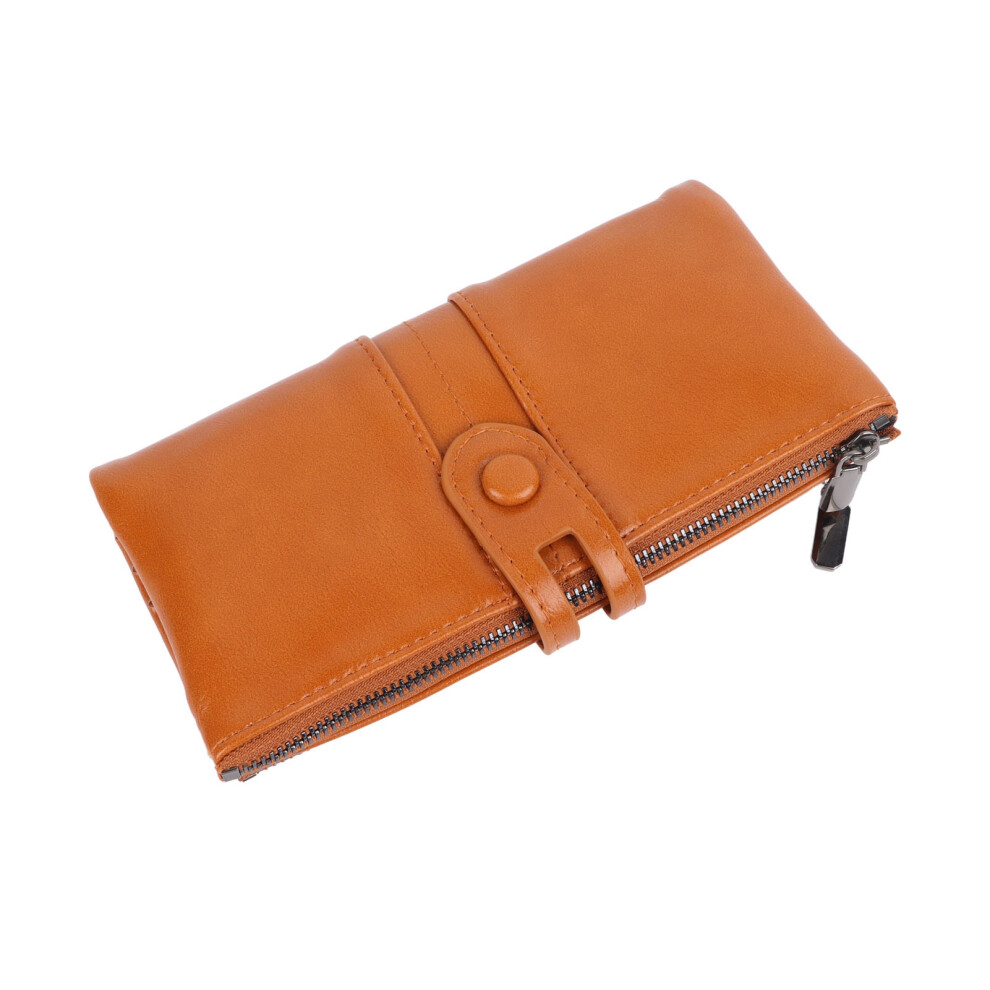 Large Capacity Women RFID Blocking PU Leather Wallet with Zipper Closure-image-OPC-PKY72D7-NEW