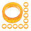 50 Pcs Silicone Finger Protector Rings For Grooming Shears Scissors Yellow 3