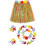 3 Sets Beach Themed Party Decorations Seaside Decorative Straw Skirt 2