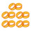 50 Pcs Silicone Finger Protector Rings For Grooming Shears Scissors Yellow 1