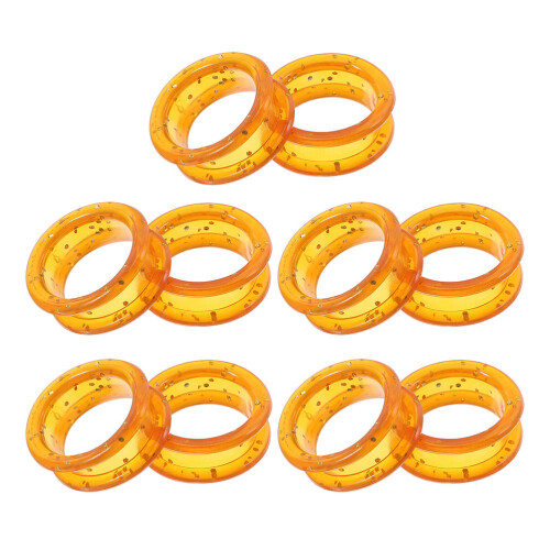 50 Pcs Silicone Finger Protector Rings For Grooming Shears Scissors Yellow