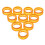 50 Pcs Silicone Finger Protector Rings For Grooming Shears Scissors Yellow 2