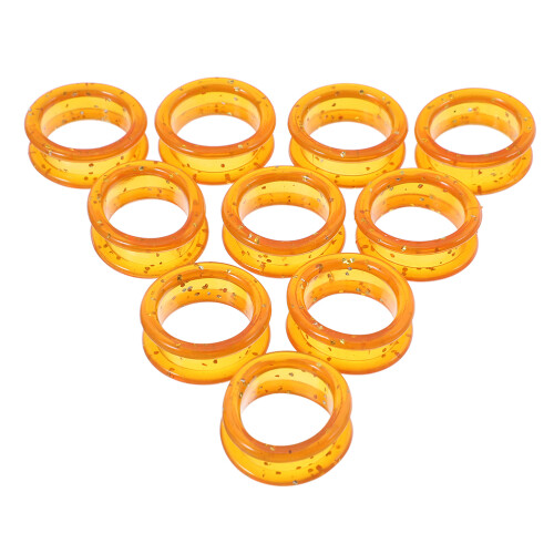 50 Pcs Silicone Finger Protector Rings For Grooming Shears Scissors Yellow 1