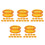 50 Pcs Silicone Finger Protector Rings For Grooming Shears Scissors Yellow 7