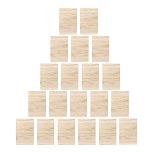 60 Pcs Wooden Taekwondo Breaking Boards For Performance (Khaki)