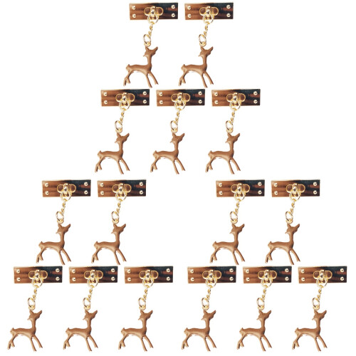 15 Pcs Purse Lock Buckle Deer Shaped Pendant Handbag Decor 1