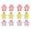 12Pièces Douche Bébé Mignon Coton Durable Mix 2