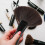 Fan Shape Nylon Bristles Makeup Brush Acrylic Handle 6