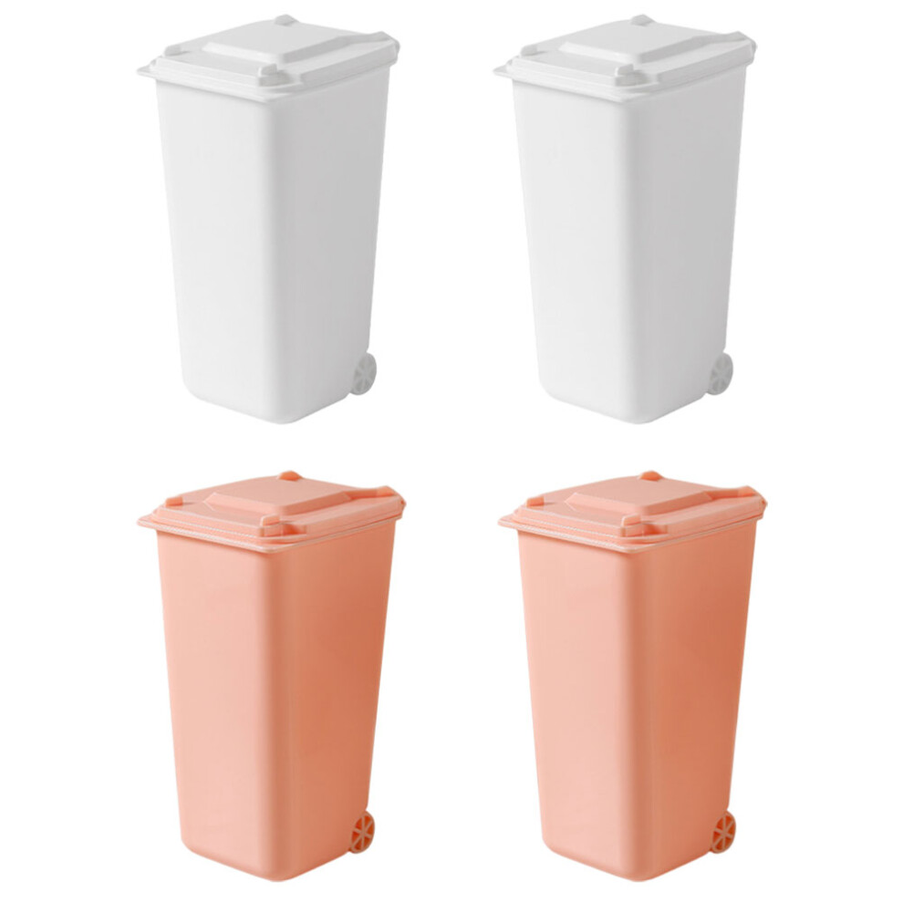 12 Pcs Small Trash Can With Lid Mini Bin Desktop Organizer Pen Holder-image-OPC-PKY758S-NEW