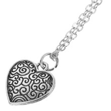3Pcs Vintage Necklace Photo Holder Pendant Fashion Jewelry Silver