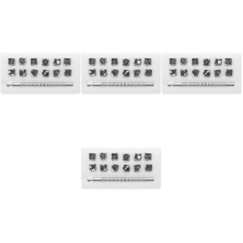 4 Sets Stamping Equipment Craft Tool Pattern Stamps 2