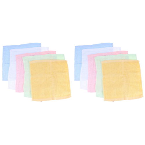 10 Pcs Bamboo Fiber Newborn Bib Washcloth Muslin Square 1