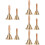 10 Pcs Small Bell With Wooden Handle For School Restaurant Decor 10