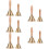 10 Pcs Small Bell With Wooden Handle For School Restaurant Decor 11