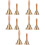 10 Pcs Small Bell With Wooden Handle For School Restaurant Decor 7