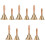 10 Pcs Small Bell With Wooden Handle For School Restaurant Decor 3