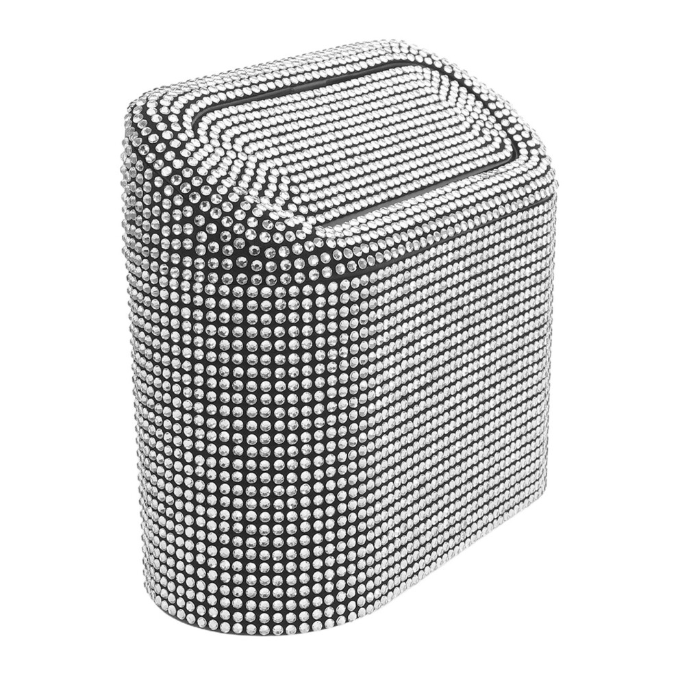 3Pcs Glitter Hanging Trash Can With Rhinestones For Car Door Organizer 032541562730
